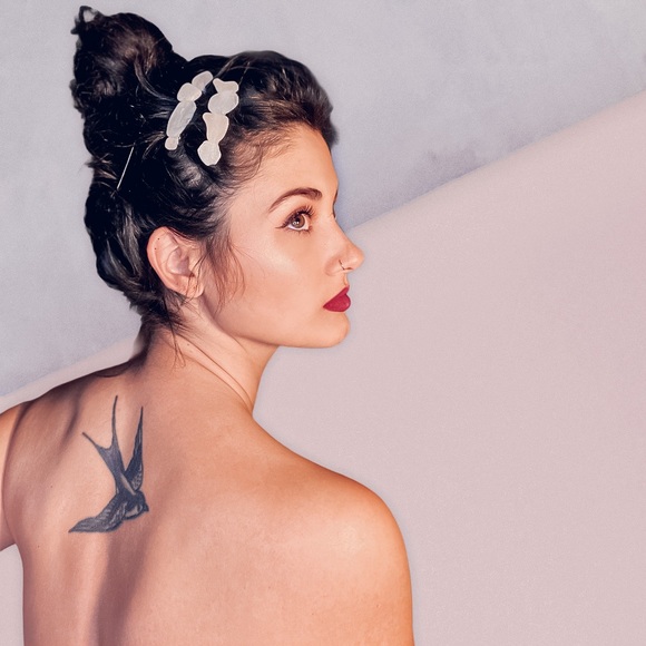 Handmade Beach Glass and Seashell Barrette Pack - Picture 1 of 4